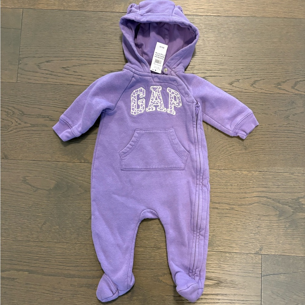 Baby gap purple romper 3-6M NWT retail $69 W tax